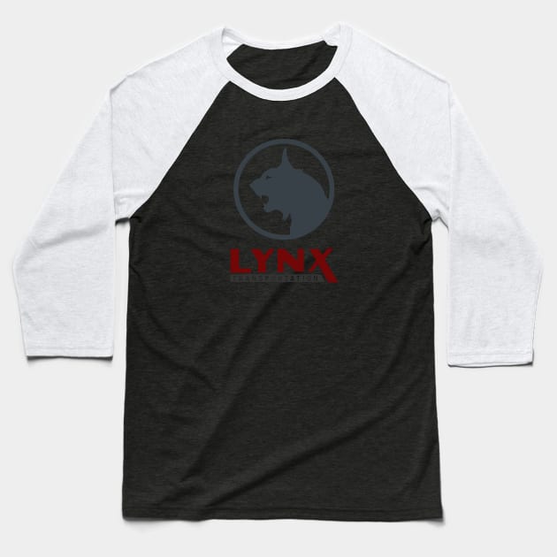 Lynx Transportation Baseball T-Shirt by MindsparkCreative